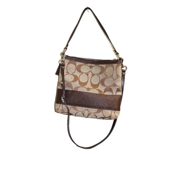 Coach Signature C Top Zip Shoulder Bag Purse - Picture 1 of 8